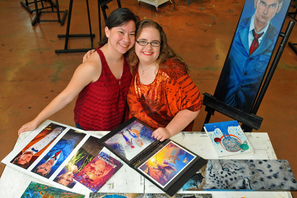 Fellow artists and close friends since first grade. (Left to right) Rachel Heissner and Megen Nelson