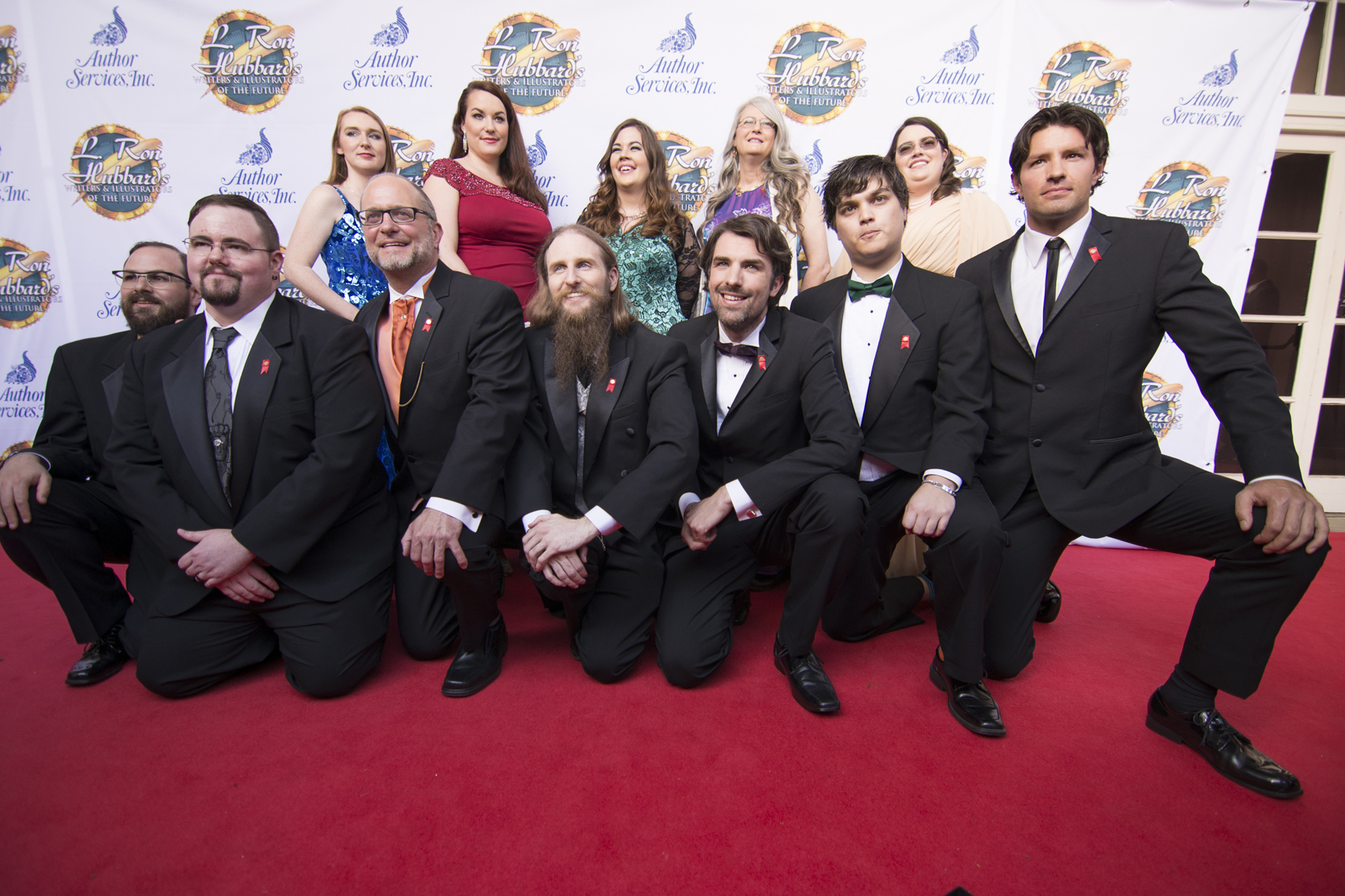 Top: Krystal Claxton, Sylvia Anna Hiven, Rachael Jones, Julie Frost, KD Julicher Bottom: Jon Lasser, JW Alden, Stephen Merlino, Stuart C Baker, Matt Dovey, Ryan Row, Christoph Weber.