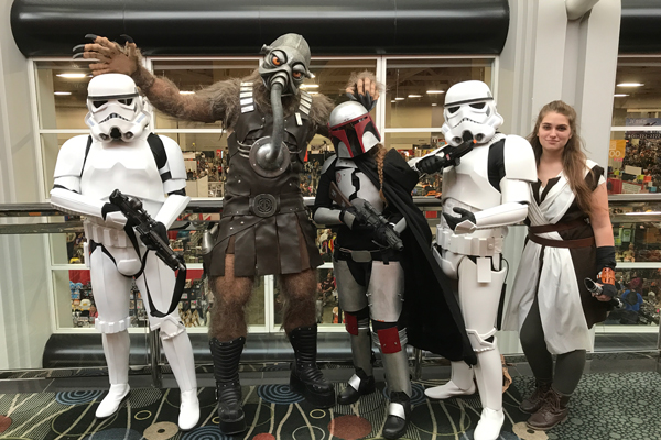 Stormtroopers take a minute to get their picture with Terl