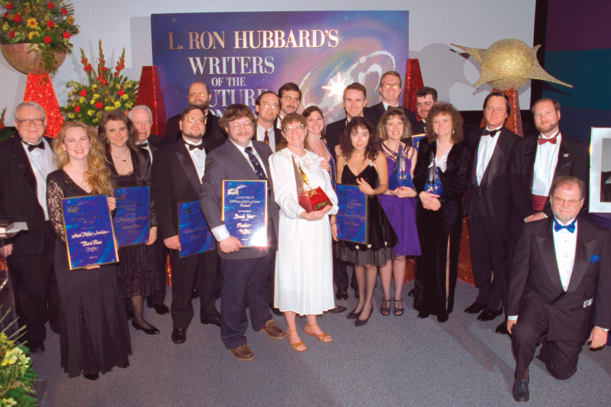 Writer winners and judges.