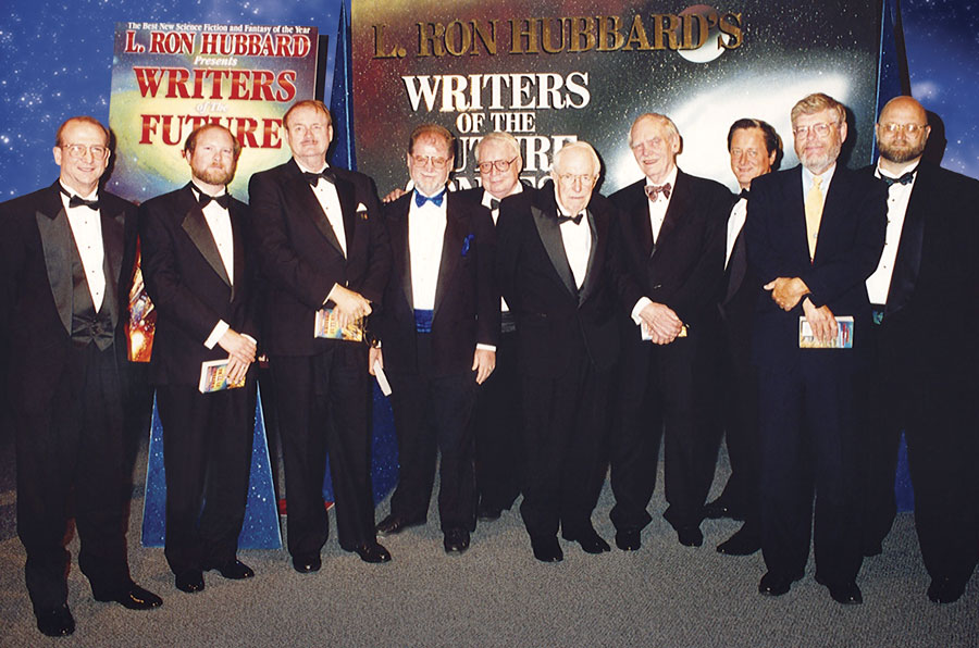 Judges at the 1996 Writers of the Future Awards ceremony at Johnson Space Center in Houston, Texas.