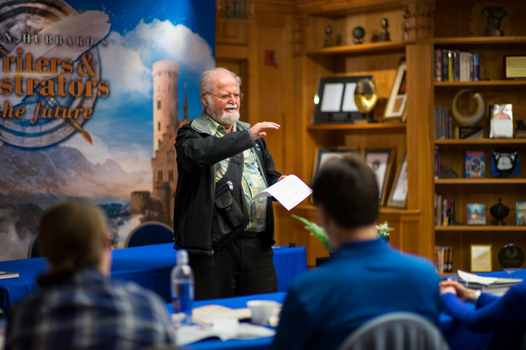 Larry Niven talks to the Writer winners