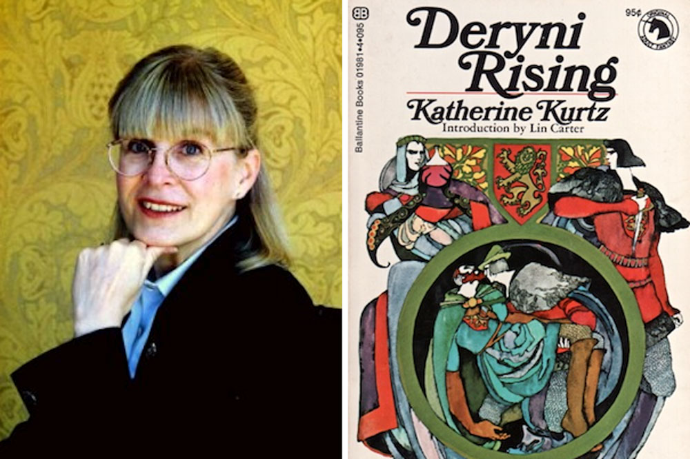 Katherine Kurtz with her bestselling Deryni Rising