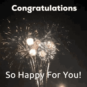 happy for you congrats