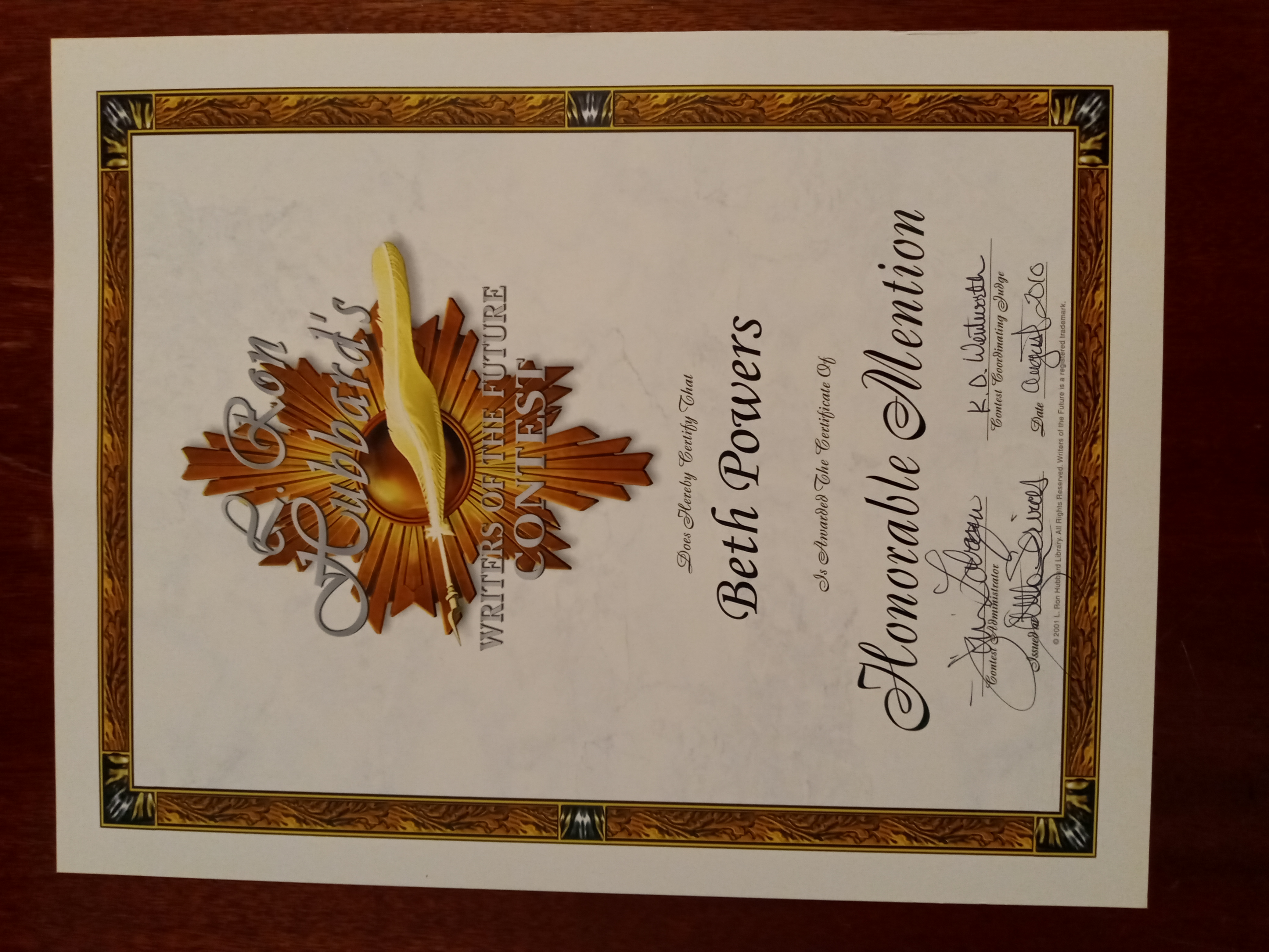 HM Certificate